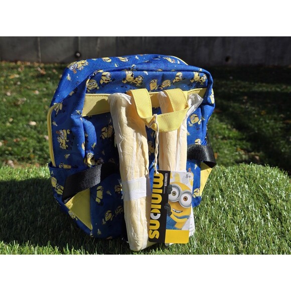 Loungfly Despicable Me Minions All-over Print Nylon Square Mini Backpack NWT - Picture 3 of 13